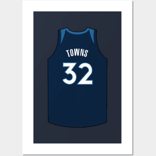 Karl-Anthony Towns Minnesota Jersey Qiangy Posters and Art